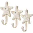 3 Pcs Wall Decor Home Storage Ocean Sea Hooks Star Design Coat Nautical Cottage