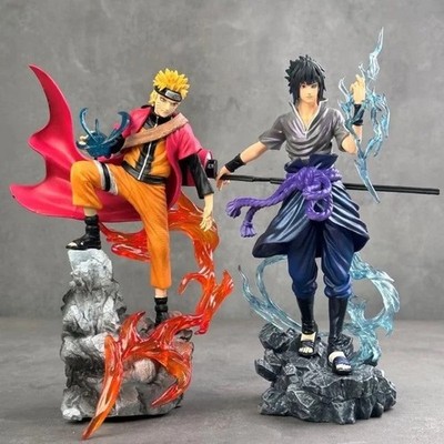 25cm Naruto Anime Figure Uzumaki Naruto Uchiha Sasuke Action Model (NO BOX)