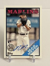 Max Meyer 2023 Topps Series 2 1988 Topps Baseball Autographs #88BA-MME MARLINS