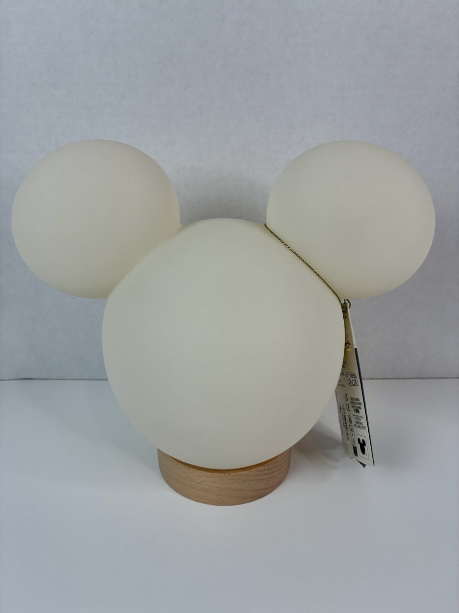 Disney Parks Home Collection Mickey Mouse Light Up Icon Lamp Wood