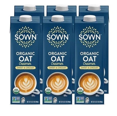 SOWN Organic Oat Creamer Sweet  Creamy - Barista Oat Milk Non Dairy Exp 10/15/26