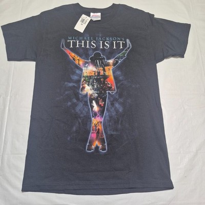 NEW Michael Jackson T Shirt  THIS IS IT   Tour Men's Size Small Black NWT Music