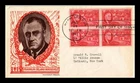 DR JIM STAMPS US COVER ROOSEVELT FDC SCOTT 931 BLOCK OF 4 SMARTCRAFT SPECIAL