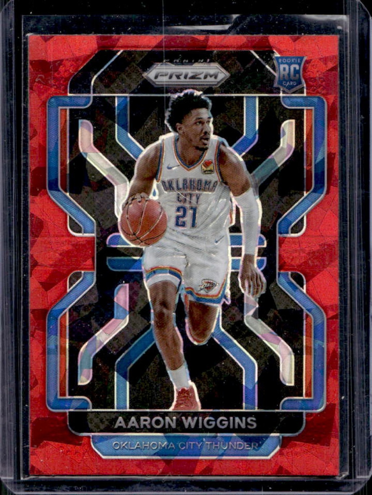 2021-22 Panini Prizm Aaron Wiggins RC Red Ice Rookie #286 Thunder