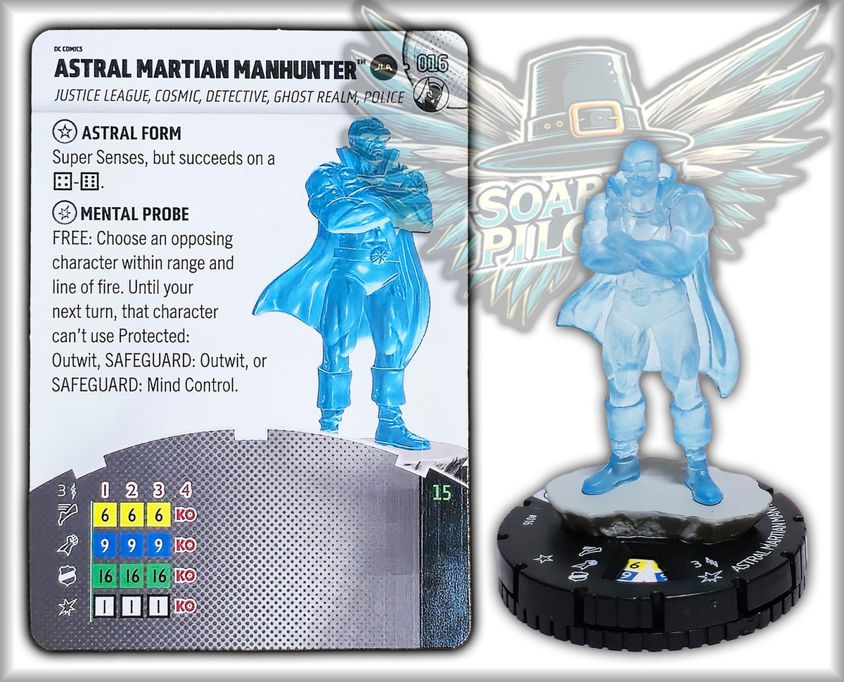 その他 DC Heroclix 10th Anniversary Martian Manhunter #19 counter top Heroclix ASTRAL MARTIAN MANHUNTER - 016 COMMON Fight For Gotham