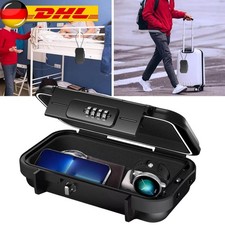 Tragbarer Tresor mit Zahelncode Mini Tresor Zahlenschloss Reise Safe Box Schwarz