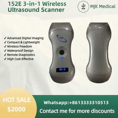 Wifi Wireless USG Phased Array 152E Convex Linear Cardiac 3in1 Ultrasound Probe