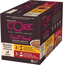 Wellness CORE Savoury Medleys 6 x 85g, Chicken, Duck & Beef Mix ? Wet Dog Foo