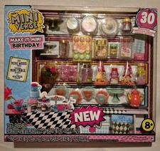 MGA Miniverse Make It Mini Birthday Multi-Pack 30 Pieces Food Set Tea Party NIB