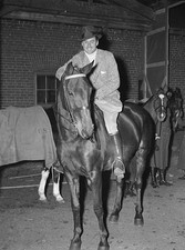 Errol Flynn Rides In Benefit Horse Show Fort Myer Va Film actor Err- Old Photo
