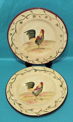 Set of 2 Salad Plates 9'' Early Riser by Park Designs In Excellent Cond W/Sticker