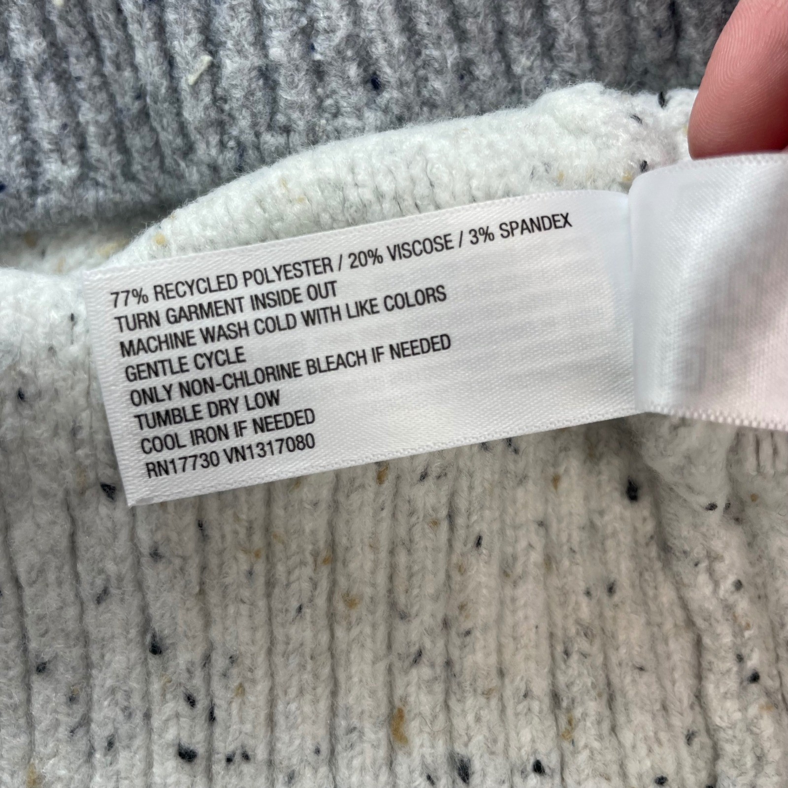 Universal Thread Grey Colorblock Cable Knit Mock … - image 9