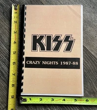 KISS Tour Itinerary Book Crazy Nights March April 1988 Vintage Kiss Memorabilia