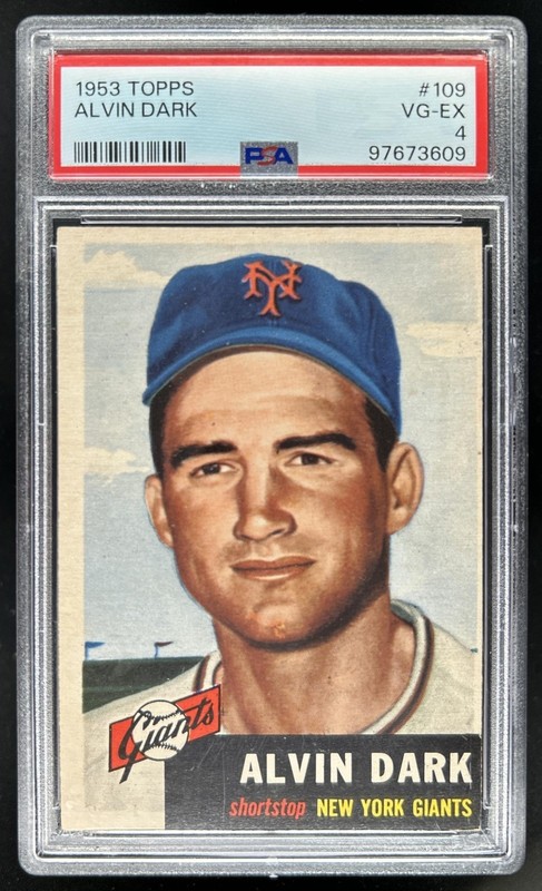 1953 Topps Alvin Dark #109b PSA 4