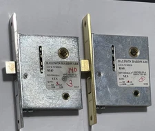 Lot of 2 Baldwin 8540 LH Privacy Knob Mortise Small Case 2-1/2” Backset Locks