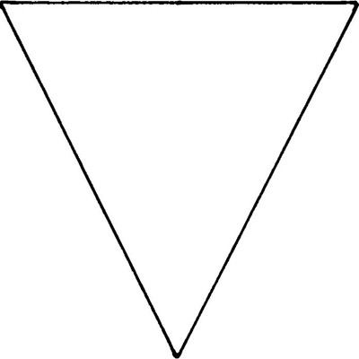'Inverted Triangle' Unmounted Rubber Stamp (RS007711)