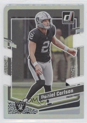 2023 Panini Donruss Press Proof Silver Die-Cut 42/75 Daniel Carlson #173 14ql