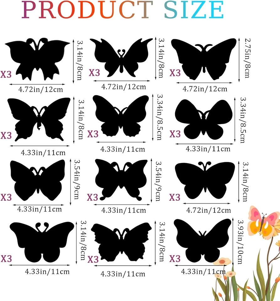 36 PIEZAS Tarjetas rasca y gana mariposa arte rascador mariposa fiesta favores fiesta artesanía bu Foto 2 de 4