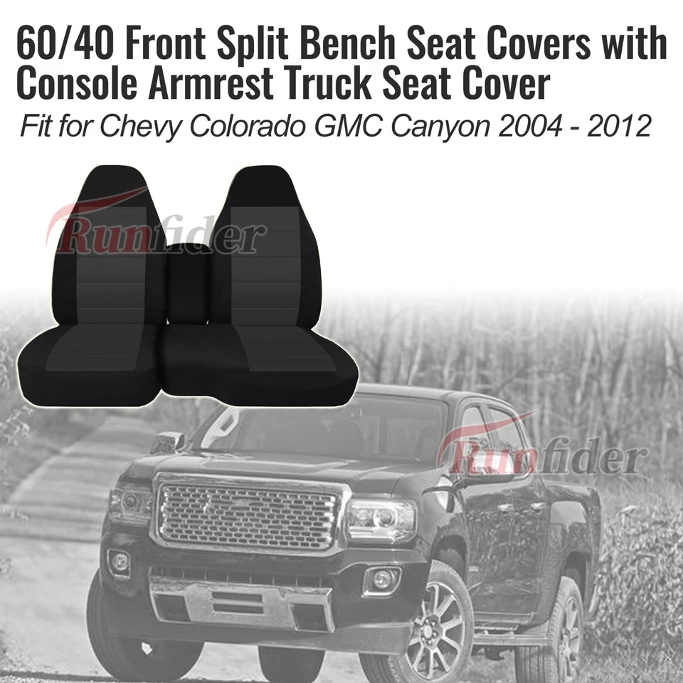 Seat Cover For Chevrolet Colorado/GMC Canyon 2004 -2011-Black Foto 3 de 4