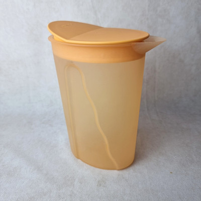Tupperware Krug orange 1L - Vintage Ausgießkanne aus Kunststoff