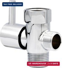LUXE Bidet 7/8" x 7/8" x 1/2" Shut-Off Valve T-Adapter for Bidets, Only Compatib