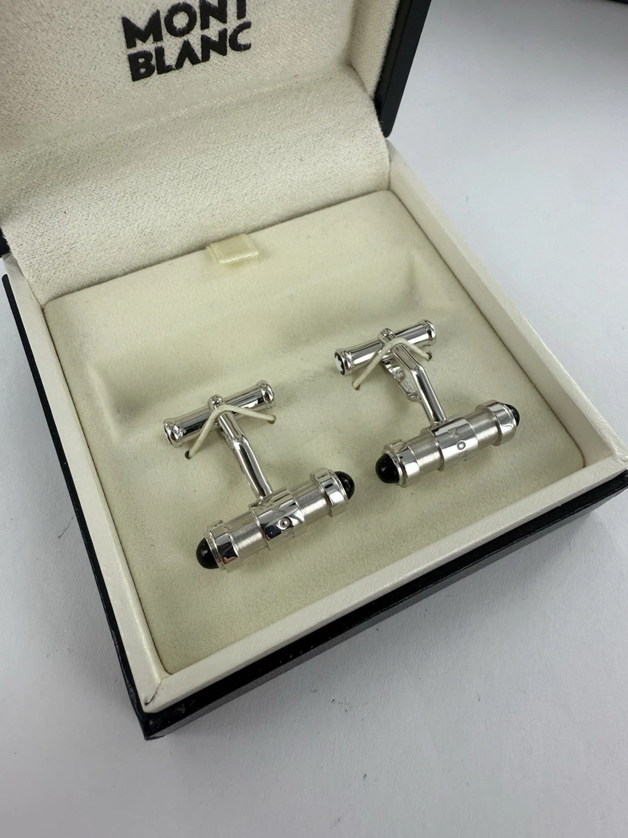 MONTBLANC カフリンクス 925　スターリングシルバー　ホワイト Montblanc Sterling Silver Cufflinks for Men for sale | eBay