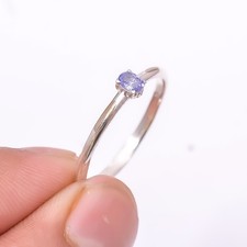 Natural Kyanite - Nepal Solitaire Gemstone 925 Sterling Silver Ring s.9 Sku27