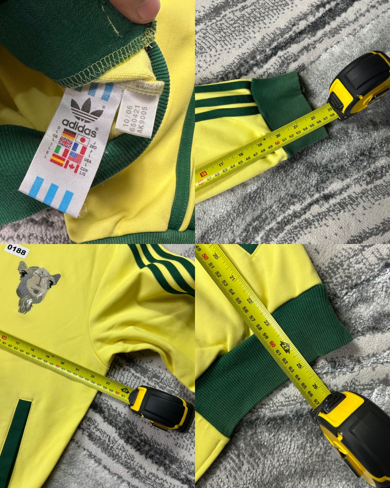 Vintage Adidas 2000's Y2K I Love Marakkesh Oversized Large Yellow Track Jacket image 7