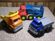3 B Toys Happy Plastic Trucks Smallest is 10" x 8" x 7" Bundle Lot