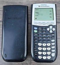 Texas Instruments TI-84 Plus Calculator( NO BATTERY COVER, SPOTS ON SCREEN) A8