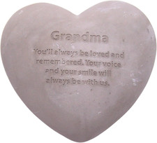 Heart Shaped Memorial Stone, Sympathy Gift, Remembrance Garden Accent, 6 Inches