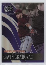 2024 Leaf Press Pass Premium Purple Prismatic Reflector 11/15 Gavin Grahovac uk2