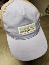 Patagonia Hat Snapback Periwinkle Purple Trucker Grey Mesh Cap Logo Adjustable