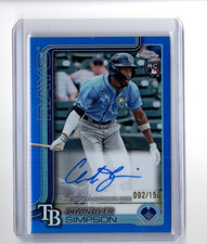 2025 Topps Chrome Blue Refractor AUTOGRAPH Chandler Simpson RC #'d 92/150