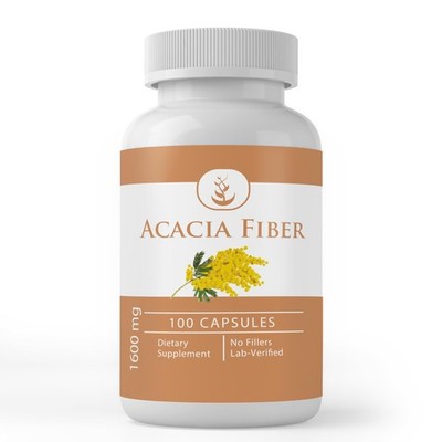 PURE ORIGINAL INGREDIENTS Acacia Fiber, (100 Capsules) 100 Count (Pack of 1) 