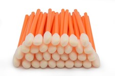 100 Pcs 3.66 inch Foam Swab Cleaning Swab Foam Tips Sponge Stick-Orange