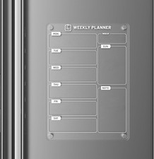 Magnetic Meal Planner for Kitchen Fridge Clear Weekly Calendar Menu Board to Do