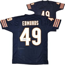 Chicago Bears Tremaine Edmunds Autographed Signed Blue Jersey Beckett