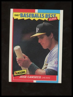 1987 Fleer Baseball's Best Sluggers vs. Pitchers #8 Jose Canseco Baseball Card