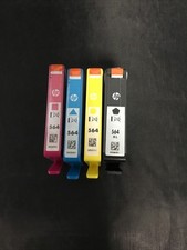 Genuine HP 564 XL Black 564 Standard C/M/Y Ink 4 PACK Expires 11-2027