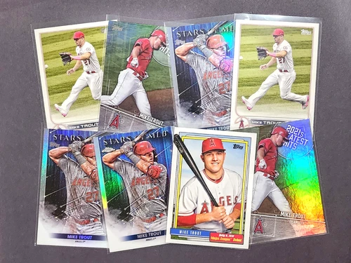 Mike Trout 2022 Topps Stars of MLB CHROME #SMLBC-1 + MORE (8 Total Card)