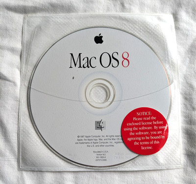 Apple Macintosh Mac OS 8 Version 8.0 CD Software Install Istallation
