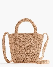 J Crew Woven Mini Tote Bag