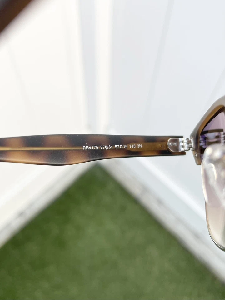 Nuevo con etiquetas Auténtico Ray Ban Grande Clubmaster RB4175 4175 Habana Marrón Talla 57/16 Foto 3 de 4