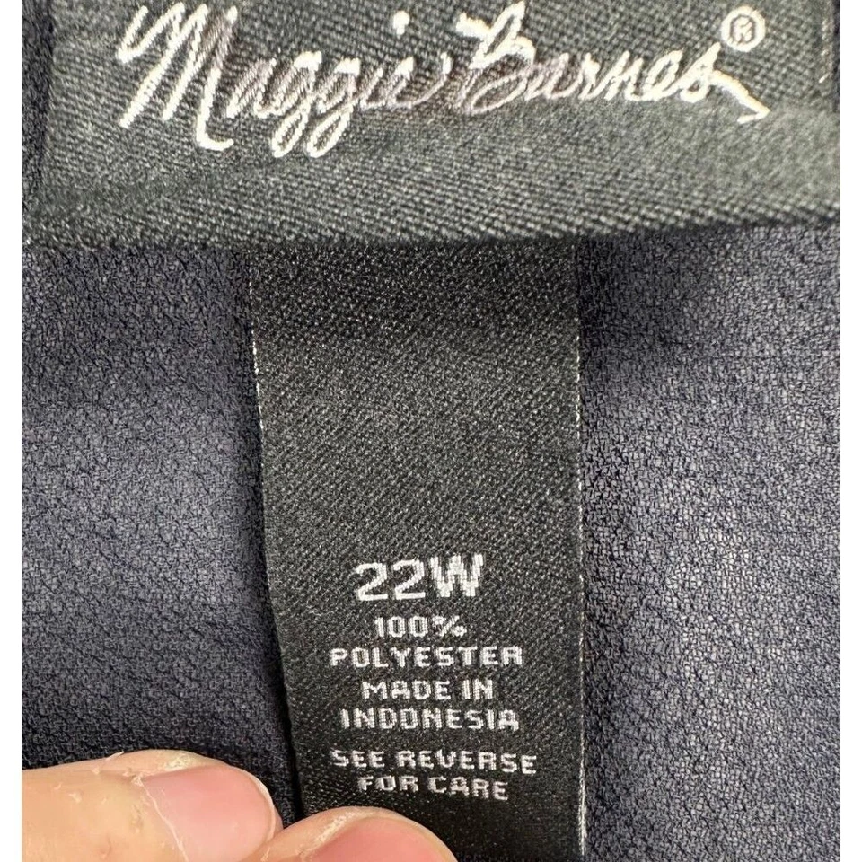 Maggie Barnes Shirt Womens 22W Plus Blue Open Blouse Top Cardigan Ladies NEW - Image 4 of 4