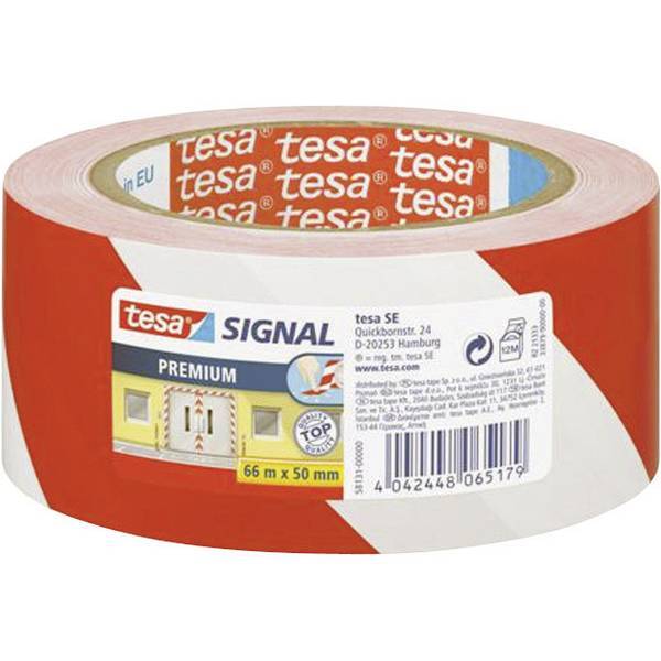 Tesa 58131-00-00 nastro adesivo per segnalazioni rosso bianco l x