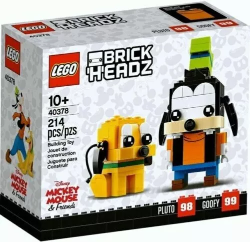 40378 PLUTO & GOOFY Disney brick headz NEW lego legos set brickheadz kit #98 99