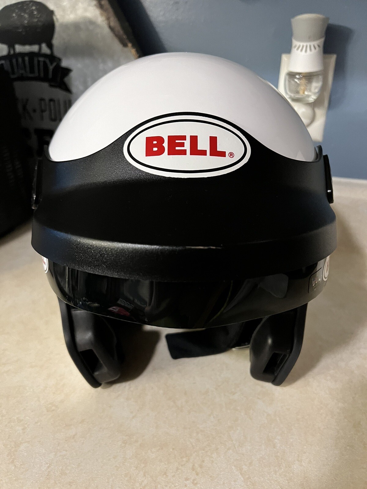 Vintage White Bell Mag 4 Open Face Helmet With visor Size 58 Model SA232650 READ eBay