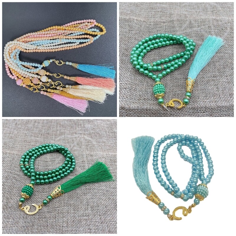Imitation 99Beads Rosary Bracelet Muslims Festival Beads Bracelet