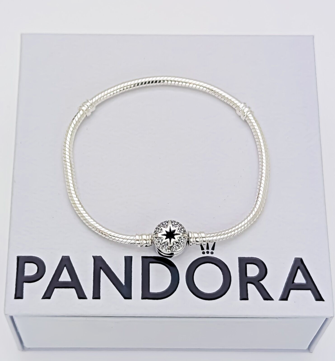 100% New PANDORA 925 Sterling Silver North Star Clasp Charm Bracelet  593584C01